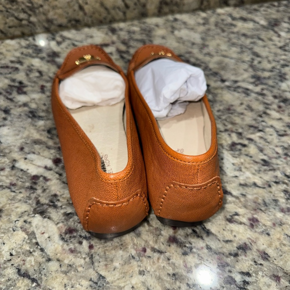 Michael Kors Women's Brown Leather Loafers - Picture 4 of 5